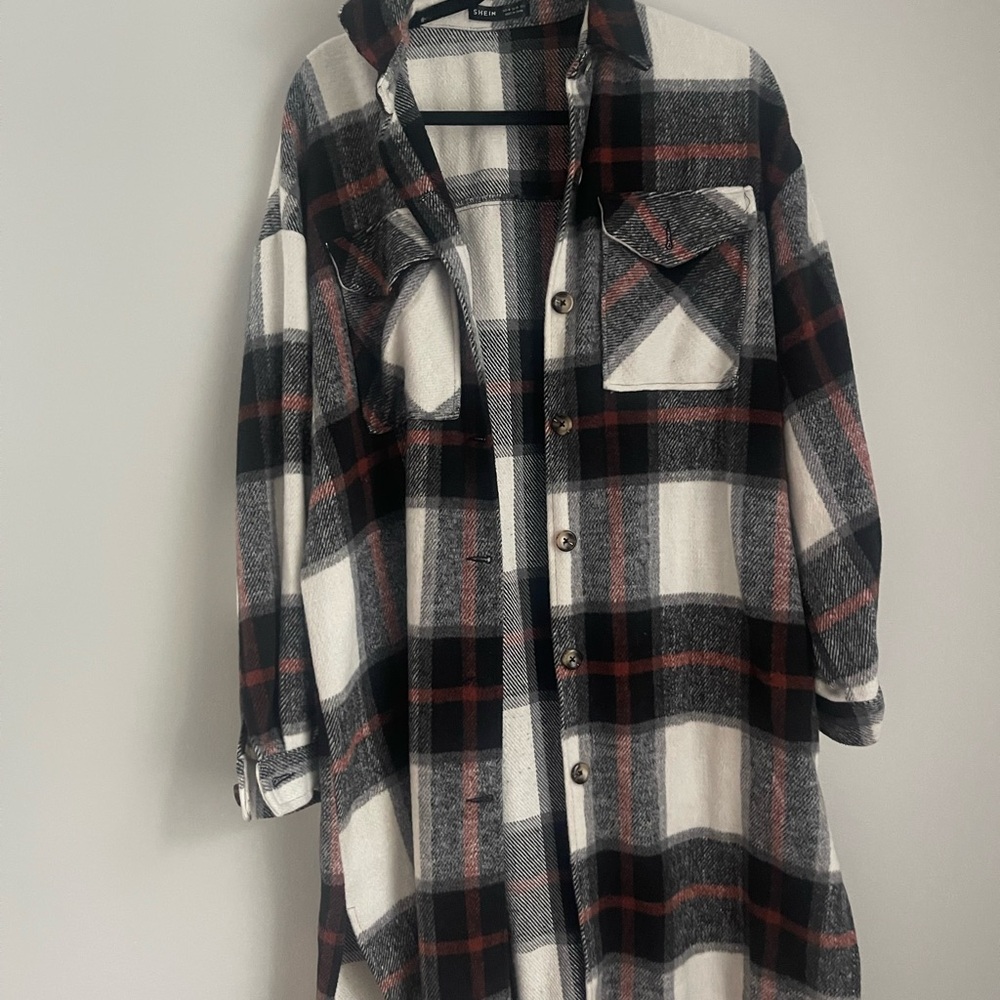 Plaid Black and White Women's Jacket